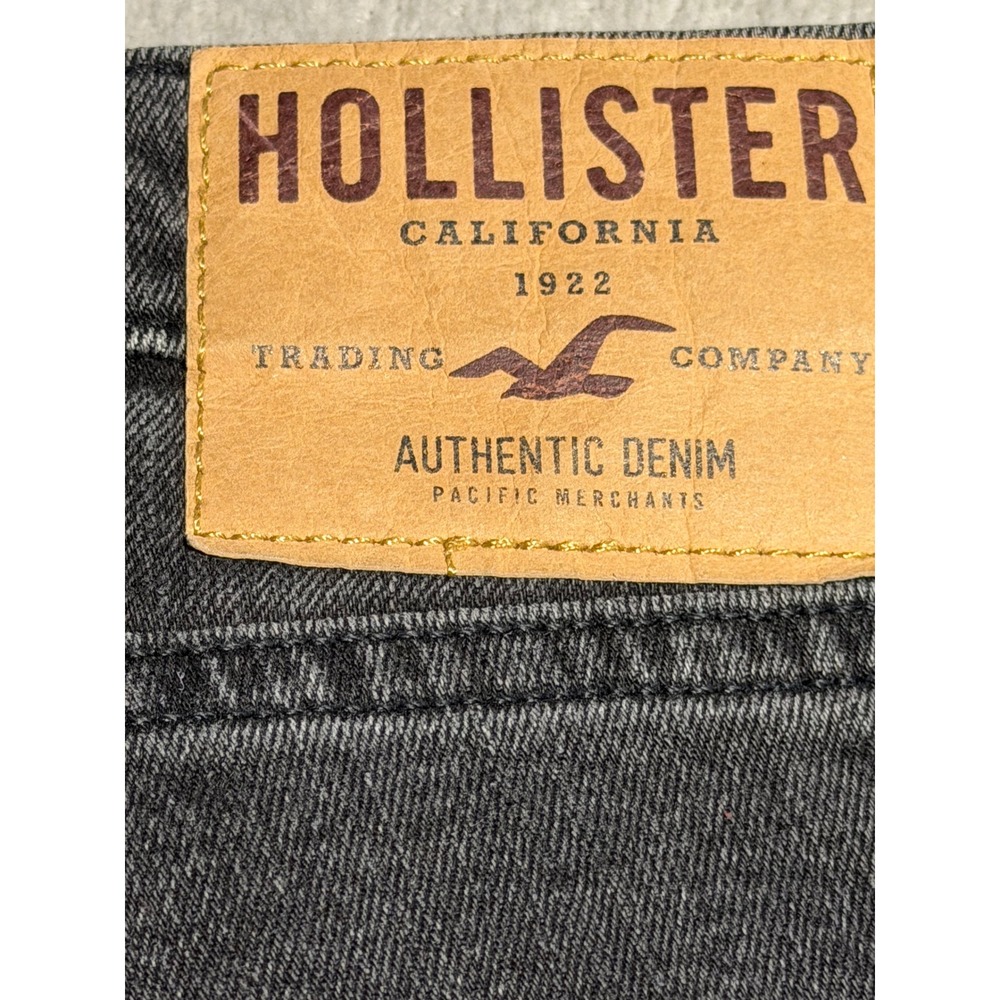 Hollister The Skinny Jeans Mens 36x32 Black Paint Splatter Authentic Denim - Picture 8 of 8